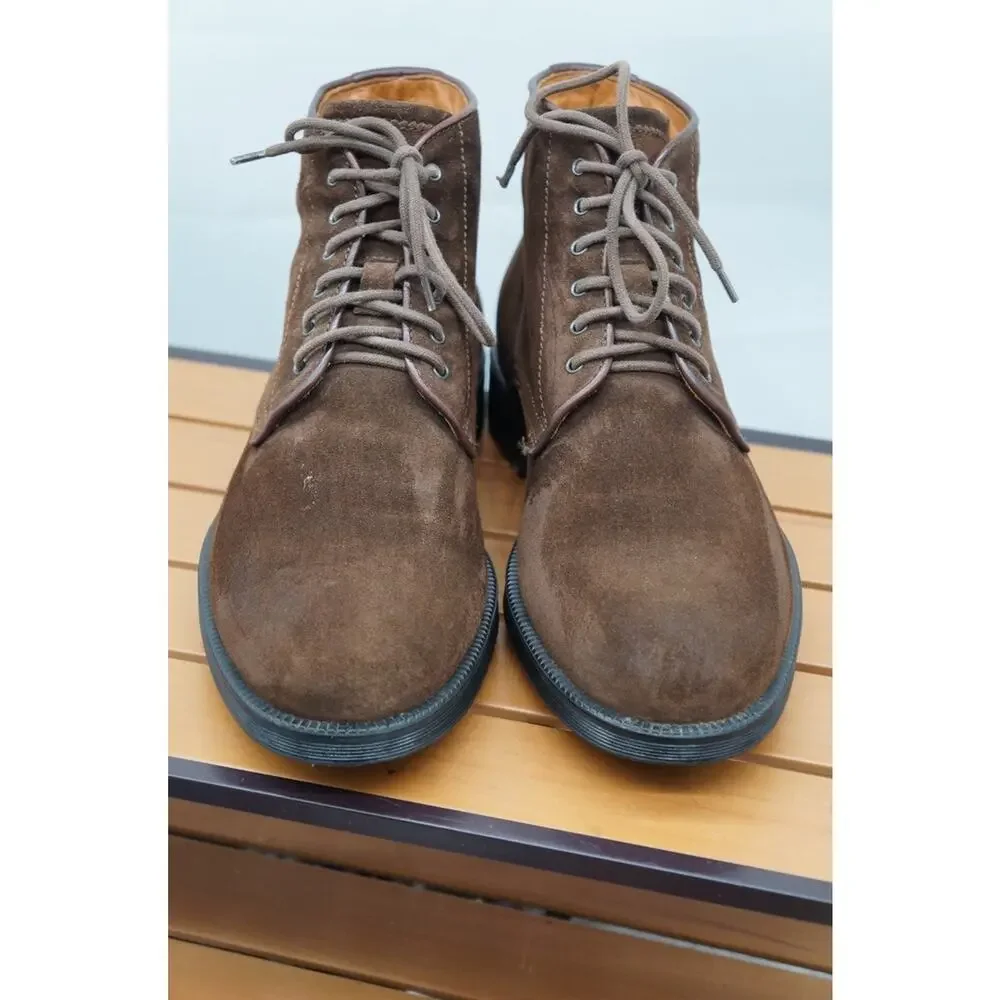 Aquatalia Harvey Waxy Suede Waterproof 6 eye Boots 9.5 EU / 10.5 US ITALY RARE